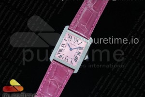 K11F 탱크솔로 스몰 24미리 핑크다이얼 핑크 가죽스트랩 Tank Louis Ladies SS K11 Maker Pink Dial on Pink Leather Strap Ronda Quartz