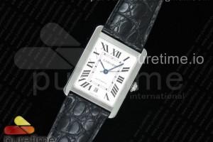 AF 탱크솔로 엑스라지 31미리 화이트다이얼 블랙 악어가죽스트랩 Tank Solo 31mm SS AF 1:1 Best Edition White Dial on Black Croco Strap A2892