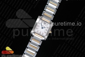 K11F 탱크 프랑세즈 스몰 20.3미리 화이트다이얼 다이아인덱스 콤비 스틸브레이슬릿 Tank Francaise Ladies 20.3mm SS K11F Best Edition White Dial Diamonds Markers on SS/YG Bracelet Ronda Quartz