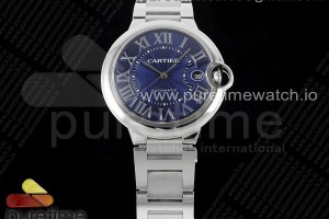 CHF 까르띠에 발롱블루40 블루다이얼 스틸브레이슬릿 Ballon Bleu 40mm SS CHF 1:1 Best Edition Blue Texture Dial on SS Bracelet A2824