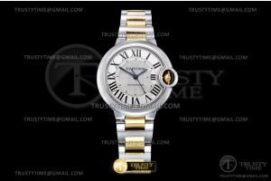 3KF 까르띠에 발롱블루 33 옐로우골드콤비 화이트다이얼 스틸브레이슬릿  Balon Bleu Ladies 33mm YG/SS Wht 3KF Cal 076