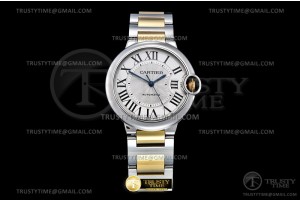 3KF 까르띠에 발롱블루 36 옐로우골드콤비 화이트다이얼 스틸브레이슬릿  Balon Bleu 36mm RG/SS Wht 3KF Cal 076