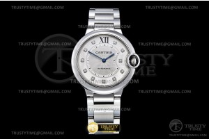 3KF 까르띠에 발롱블루 36 화이트다이얼 다이아인덱스 스틸브레이슬릿 Balon Bleu 36mm SS/SS Wht/Dia 3KF Cal 076