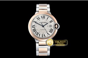 V6F 발롱블루 42미리 화이트다이얼 로즈골드 콤비 스틸 브레이슬릿 Balon Bleu Mens 42mm RG/SS Wht V6F Asia 2824 Mod