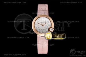 V6F 발롱블루 29.5미리 화이트다이얼 로즈골드 금통 가죽스트랩(3컬러) Ballon Blanc Ladies RG/LE Wht/Rmn V6F Swiss Qtz