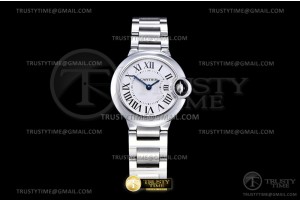 V6F V7 발롱블루 28미리 화이트다이얼 스틸 브레이슬릿 Balon Bleu Ladies 28mm SS/SS Wht V6F V7 Swiss Qtz