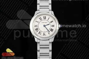 AF 까르띠에 롱드머스트 29미리 화이트다이얼 스틸브레이슬릿 Ronde Must 29mm SS AF 1:1 Best Edition White Dial on SS Bracelet Ronda Quartz