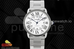 AF 까르띠에 롱드솔로 42미리 화이트다이얼 스틸브레이슬릿 Ronde Solo 42mm SS AF 1:1 Best Edition White Dial on SS Bracelet MIYOTA 9015