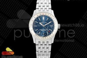 TF 브라이틀링 네이타이머 데이트 38미리 블루다이얼 스틸브레이슬릿 Navitimer 38 Date SS TF 1:1 Best Edition Blue Dial on SS Bracelet A2824