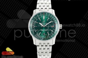 TF 브라이틀링 네이타이머 데이트 41미리 그린다이얼 스틸브레이슬릿 Navitimer 41 Date SS TF 1:1 Best Edition Green Dial on SS Bracelet A2824