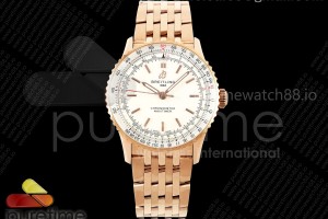 TF 브라이틀링 네이타이머 로즈골드 41미리 화이트다이얼 스틸브레이슬릿 Navitimer 41 RG TF 1:1 Best Edition White Dial on RG Bracelet A2824