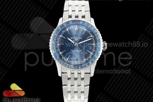 TF 브라이틀링 네이타이머 41미리 블루다이얼 스틸브레이슬릿  Navitimer 41 SS TF 1:1 Best Edition Blue Dial on SS Bracelet A2824