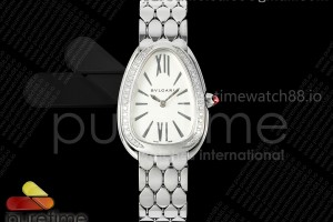 BVF 불가리 세르펜티 세두토리 다이아베젤 화이트다이얼 스틸브레이슬릿 Serpenti Seduttori SS BVF 1:1 Best Edition White Dial Diamonds Bezel on SS Bracelet ETA Quartz
