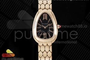 BVF 불가리 세르펜티 세두토리 로즈골드 블랙다이얼 스틸브레이슬릿 Serpenti Seduttori RG BVF 1:1 Best Edition Black Dial on RG Bracelet ETA Quartz