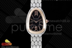 BVF 불가리 세르펜티 세두토리 로골베젤 블랙다이얼 스틸브레이슬릿 Serpenti Seduttori SS BVF 1:1 Best Edition Black Dial RG Bezel on SS Bracelet ETA Quartz