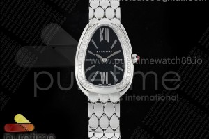 BVF 불가리 세르펜티 세두토리 다이아베젤 블랙다이얼 스틸브레이슬릿  Serpenti Seduttori SS BVF 1:1 Best Edition Black Dial Diamonds Bezel on SS Bracelet ETA Quartz
