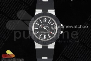 BVF 불가리 알루미늄 티타늄 블랙다이얼 블랙러버브레이슬릿 Aluminium Titanium BVF 1:1 Best Edition Black Dial on Rubber Bracelet MIYOTA 9015