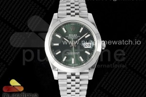 (NEW) VSF 롤렉스 데이저스트41 그린다이얼 돔베젤 쥬빌레브레이슬릿 DateJust 41 126330 904L SS VSF 1:1 Best Edition Green Dial on Jubilee Bracelet VS3235