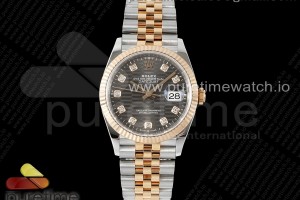 (NEW) VSF 롤렉스 데이저스트36 로즈골드콤비 그레이텍스쳐텐포인트다이얼 쥬빌레브레이슬릿 데젓36 DateJust 36 SS/RG 126231 VSF 1:1 Best Edition 904L Steel Gray Textured Diamonds Dial on Jubilee Bracelet VS3235