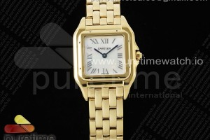 AF 까르띠에 팬더 옐로우골드 27미리 자개다이얼 스틸브레이슬릿  Panthère Ladies 27mm YG AF 1:1 Best Edition White MOP Dial on YG Bracelet Ronda Quartz