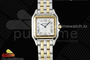 AF 까르띠에 팬더 옐로우골드콤비 27미리 자개다이얼 스틸브레이슬릿 Panthère Ladies 27mm SSYG AF 1:1 Best Edition White MOP Dial on SS/YG Bracelet Ronda Quartz