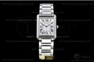 K11F 까르띠에 탱크 머스트 25.5mm 라지 화이트다이얼 스틸브레이슬릿 Cartier Tank Must Large SS/SS Wht K11 Sw Qtz