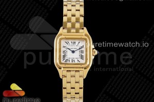 BVF 까르띠에 팬더 시크릿 22 옐로우골드 화이트다이얼 스틸브레이슬릿 Panthère 22mm BVF 1:1 Best Edition YG White Dial on YG Bracelet Ronda Quartz