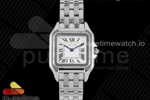 BVF 까르띠에 팬더 시크릿 27 화이트다이얼 스틸브레이슬릿 Panthère 27mm BVF 1:1 Best Edition SS White Dial on SS Bracelet Ronda Quartz