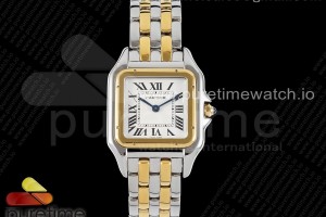 BVF 까르띠에 팬더 시크릿 27 옐로우골드콤비 화이트다이얼 스틸브레이슬릿 Panthère 27mm BVF 1:1 Best Edition SS/YG White Dial on SS/YG Bracelet Ronda Quartz