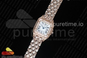 K11F 팬더 시크릿 22미리 화이트다이얼 다이아베젤 로즈골드금통 브레이슬릿 Panthère Secrete Ladies 22mm RG K11 1:1 Best Edition White Dial Diamonds Bezel on RG Bracelet Ronda Quartz