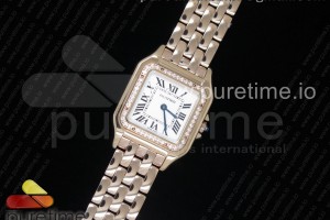 K11F 팬더 시크릿 27미리 화이트다이얼 다이아베젤 로즈골드금통 브레이슬릿 Panthère Secrete Ladies 27mm RG K11 1:1 Best Edition White Dial Diamonds Bezel on RG Bracelet Ronda Quartz