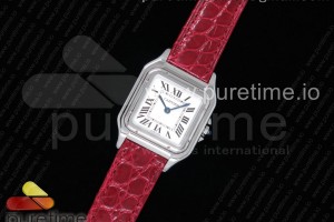 K11F 팬더 시크릿 27미리 화이트다이얼 레드악어가죽스트랩 Panthère Secrete Ladies 27mm SS K11 1:1 Best Edition White Dial on Red Croco Strap Ronda Quartz