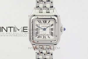8848F 팬더 시크릿 22미리 화이트다이얼 스틸브레이슬릿 Panthère Secrete Ladies 22mm SS 8848F 1:1 Best Edition White Dial on SS Bracelet Ronda Quart