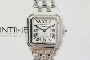 8848F 팬더 시크릿 27미리 화이트다이얼 스틸브레이슬릿 Panthère Secrete Ladies 27mm SS 8848F 1:1 Best Edition White Dial on SS Bracelet Ronda Quartz