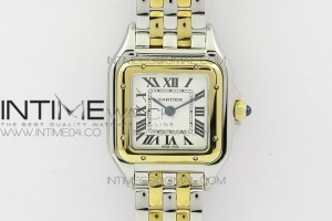 8848F 팬더 시크릿 22미리 화이트다이얼 옐로우골드콤비 브레이슬릿 Panthère Secrete Ladies 22mm SS/YG 8848F 1:1 Best Edition White Dial on SS/YG Bracelet Ronda Quartz