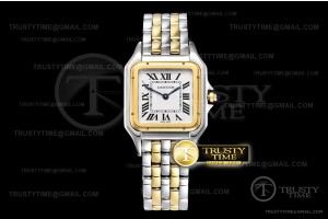 GF 팬더 시크릿 27미리 화이트다이얼 옐로우골드콤비 스틸브레이슬릿 Panthere Secrete De Ladies YG/SS GF Swiss Quartz