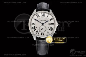 GSF V2 드라이브 드 까르띠에 화이트다이얼 블랙가죽스트랩 Drive De Cartier SS/LE White GSF A23J Mod