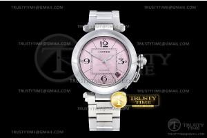 V9F 파샤 드 까르띠에 핑크다이얼 스틸브레이슬릿 Pasha Ladies SS/SS Pink/Num V9F A2892