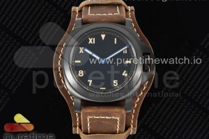 HWF 파네라이 루미노르 캘리포니아 PAM779 PVD블랙 블랙다이얼 브라운가죽스트랩 PAM779 Luminor California PVD HWF 1:1 Best Edition on Brown Leather Strap A6497