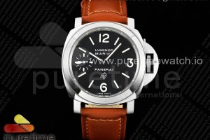 HWF 파네라이 44미리 PAM005 블랙다이얼 브라운가죽스트랩 PAM005 N HWF 1:1 Best Edition on Brown Leather Strap A6497