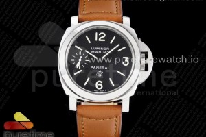 XF 파네라이 44미리 PAM005 블랙다이얼 브라운가죽스트랩 PAM005 N XF 1:1 Best Edition on Brown Leather Strap A6497 with Y-Incabloc