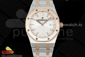 ZF 오데마피게 로얄오크 레이디 33미리 67651 로드골드콤비 화이트다이얼 스틸브레이슬릿 Lady Royal Oak 33mm SS/RG ZF 1:1 Best Edition White Dial on SS/RG Bracelet ETA Quartz