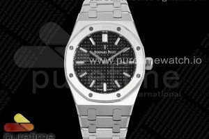 ZF 오데마피게 로얄오크 레이디 33미리 67651 블랙다이얼 스틸브레이슬릿 Lady Royal Oak 33mm SS ZF 1:1 Best Edition Black Dial on SS Bracelet ETA Quartz