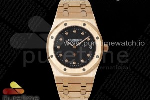 IPF 오데마피게 로얄오크 15202 로즈골드 블랙다이아다이얼 스틸브레이슬릿  Royal Oak 39mm 15202 RG IPF 1:1 Best Edition Black Diamonds Dial on RG Bracelet A2121