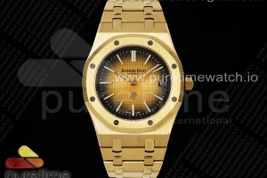 IPF 오데마피게 로얄오크 15202 옐로우골드 옐로우/브라운다이얼 스틸브레이슬릿 Royal Oak 39mm 15202 YG IPF 1:1 Best Edition Yellow/Brown Textured Dial on YG Bracelet A2121