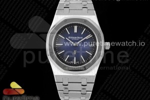 IPF 오데마피게 로얄오크 15202 블루/블랙다이얼 스틸브레이슬릿 Royal Oak 39mm 15202 SS IPF 1:1 Best Edition Blue/Black Textured Dial on SS Bracelet A2121