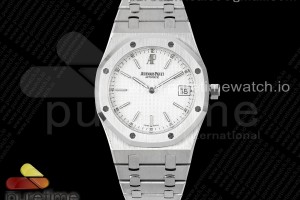 IPF 오데마피게 로얄오크 15202 화이트다이얼 스틸브레이슬릿 Royal Oak 39mm 15202 SS IPF 1:1 Best Edition White Textured Dial on SS Bracelet A2121