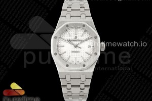 IPF 오데마피게 로얄오크 37미리 15450 화이트다이얼 스틸브레이슬릿 Royal Oak 37mm 15450 SS IPF Best Edition White Dial on SS Bracelet SA3120 Super Clone