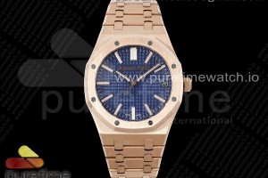 APSF 오데마피게 로얄오크 15510 50주년기념 로즈골드 블루다이얼 스틸브레이슬릿 Royal Oak 41mm 15510 