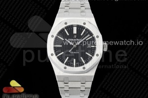 IPF 오데마피게 로얄오크 15400 블랙다이얼 스틸브레이슬릿 Royal Oak 41mm 15400 SS IPF 1:1 Best Edition Black Textured Dial on SS Bracelet SA3120 Super Clone